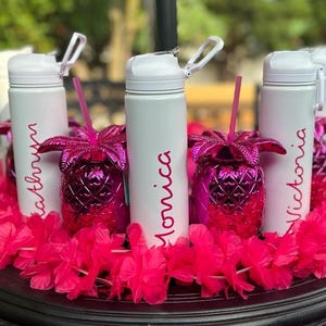Personalized Water Bottle, LI Themed Beach Island Theme Water Bottle Custom Bachelorette Party Water Bottle
