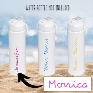 Personalized LI Name Decal Water Bottle Vinyl Sticker LI Themed Beach Decal Island Theme Water Bottle Custom Bachelorette Bottle Sticker