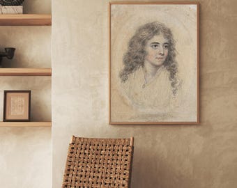 Porträtttryck i vintagestil: Mjuk akvarellkonst i regency-stil
