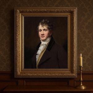 Regency Gentleman Portrait Print: 18th Century Style Aristocrat Artwork