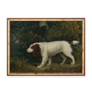 Vintage Spaniel Painting: Antique Dog Art Print