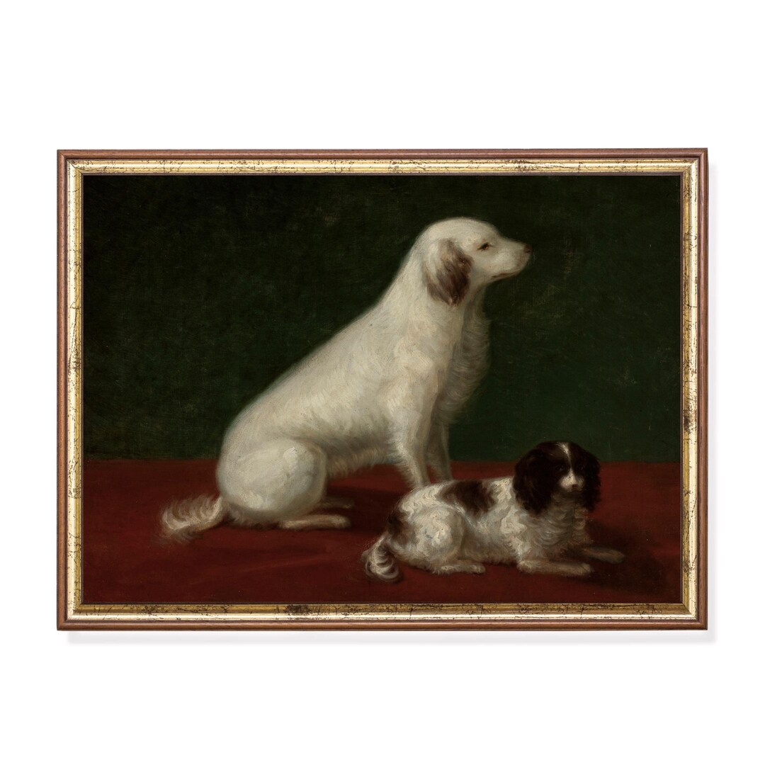 Antique Spaniel Dog Portrait Print – Vintage English Country Wall Art ...