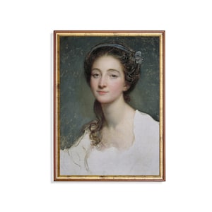 Classic Portrait Painting | Vintage Woman Portrait | Antique Oil Painting Print | Digital Download | Printable Wall Art Victorian Home Decor