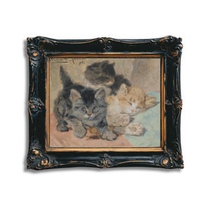 Vintage Kitten Print: Henriette Ronner-Knip Pastel Cat Art