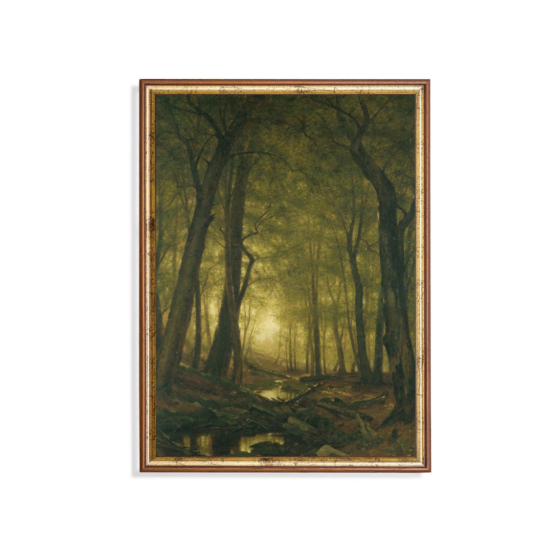 Printable Landscape Art | Vintage Print | Country Landscape Painting ...