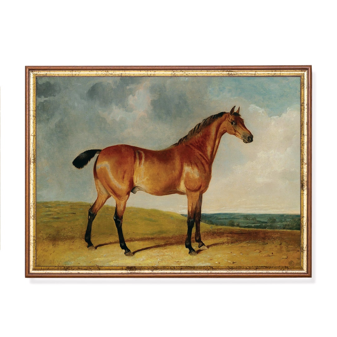 Printed and Shipped | Vintage Horse Painting | Antique Equestrian Print ...