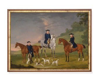 Vintage Horse and Hounds Print: Antique Equestrian Fine Art