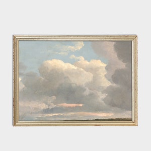 Vintage Cloud Painting Antique Cloud Study Sky Fine Print Digital Download Printable Wall Art Farmhouse Decor 19th Century Art image 5