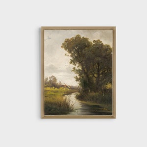 Printed and Shipped | Vintage Wall Art | Landscape Oil Painting Print | Forest Painting | Antique Country Scenery | Physical Art Prints