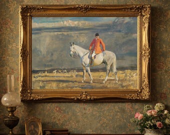Vintage Equestrian Horse Print: English Country Hunting Art (Digital Download)