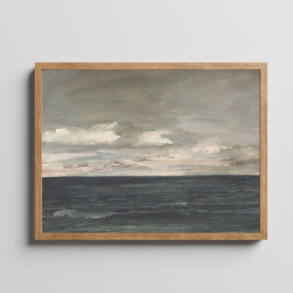 Vintage Coastal Painting Seascape Antique Art Beach Print Etsy
