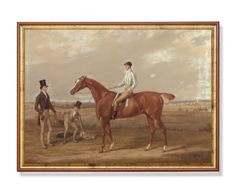Vintage Pferd Gemälde: Antiker Kunstdruck