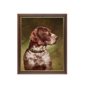 Vintage Dog Portrait Print: Antique Animal Painting, Farmhouse Decor