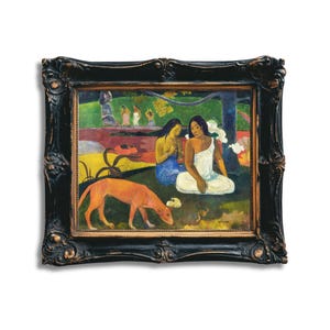 Paul Gauguin Print: Tahitian Women with Dog - Post-Impressionist Art
