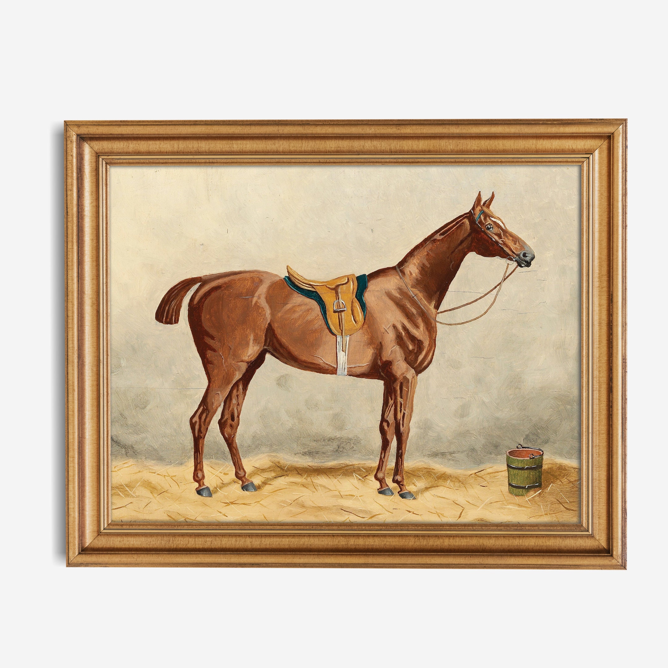 Vintage Horse Painting | Antique Equestrian Art Print (digital Download ...