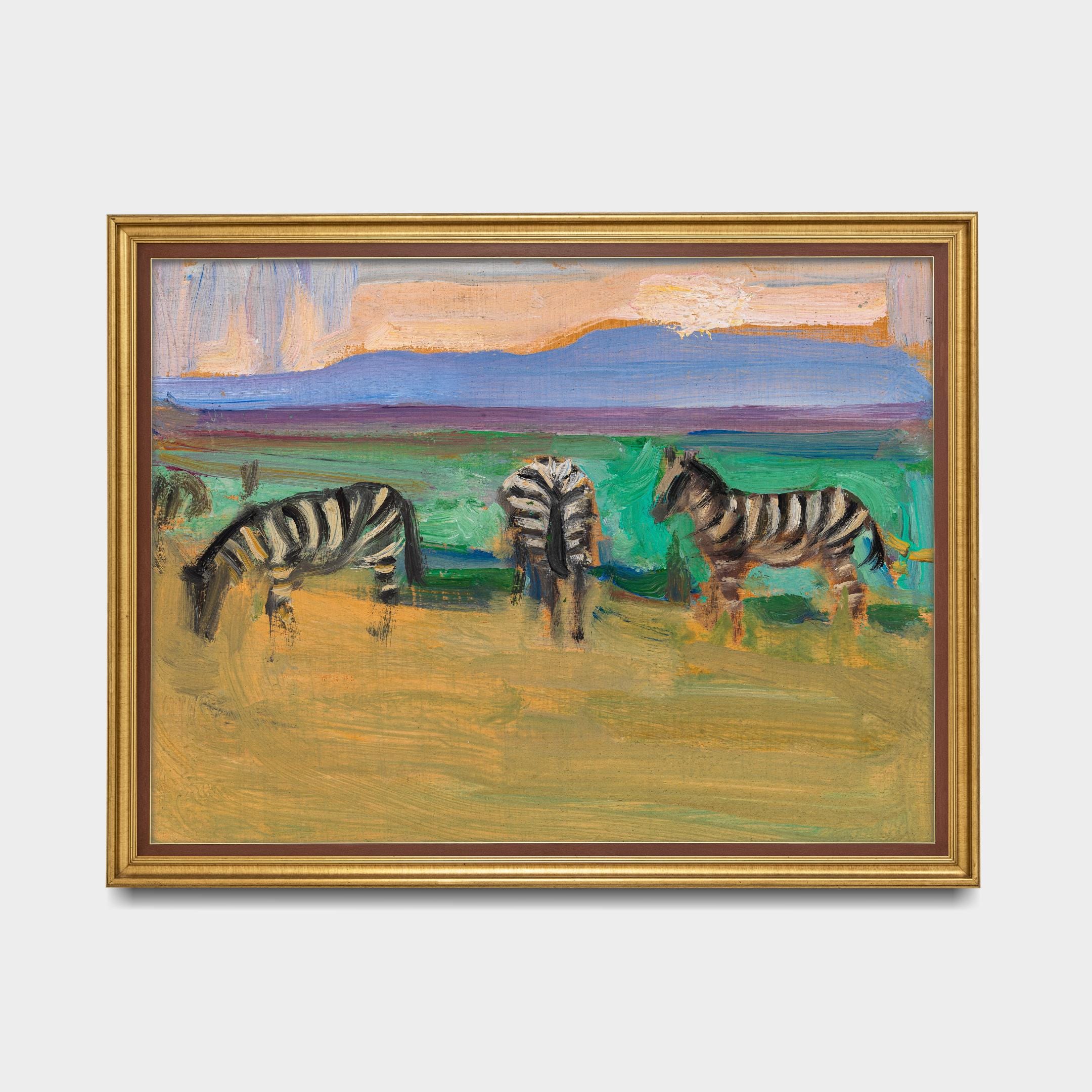Colorful Zebra Painting Print: Abstract African Wildlife Art
