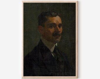 ヴィンテージ紳士の肖像画プリント：19世紀の男性絵画（デジタル