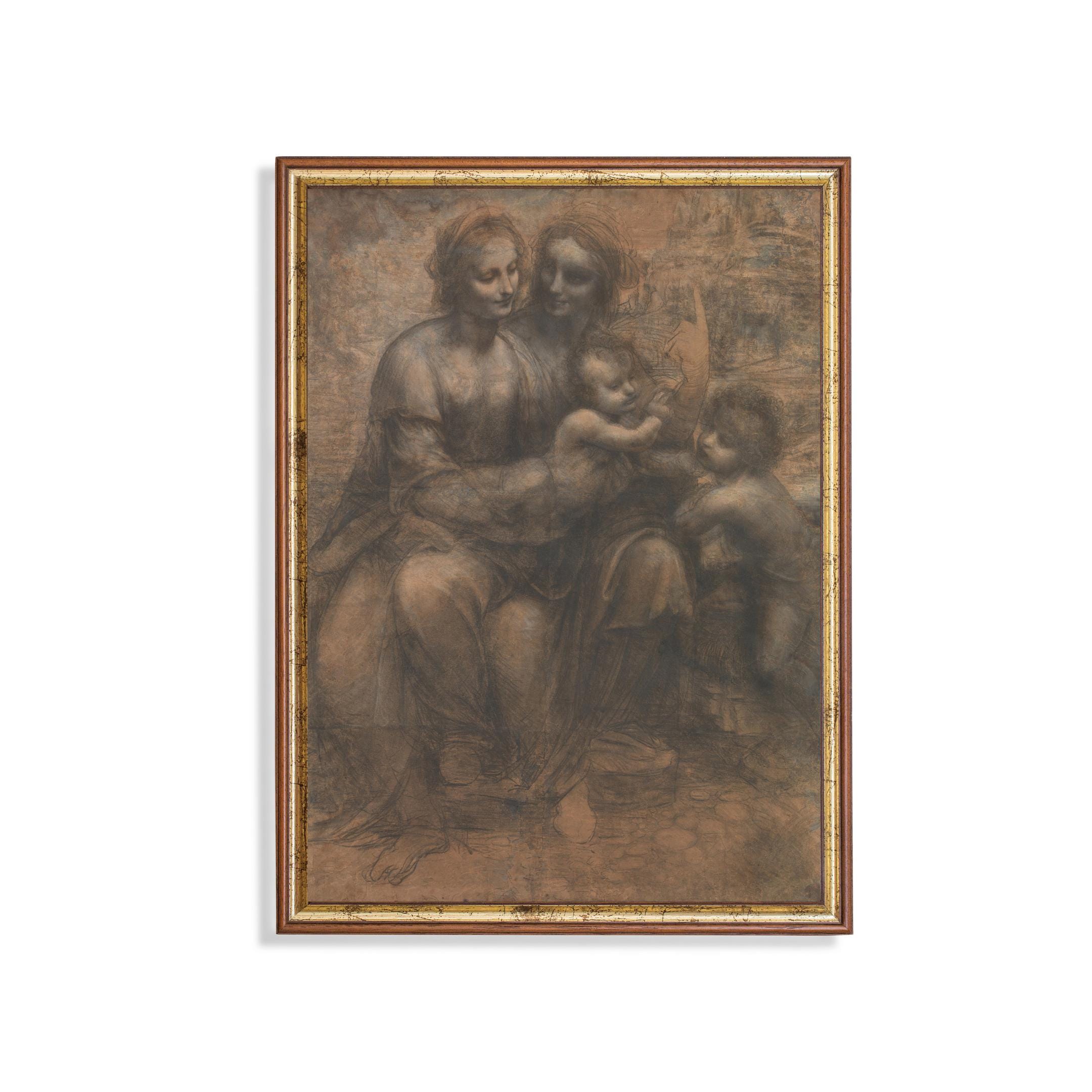Da Vinci Sketch Art Print: Virgin and Child, Renaissance Masterpiece