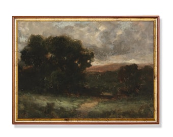Vintage Landschaftsbild: Stimmungsvoller rustikaler Landschaftsdruck