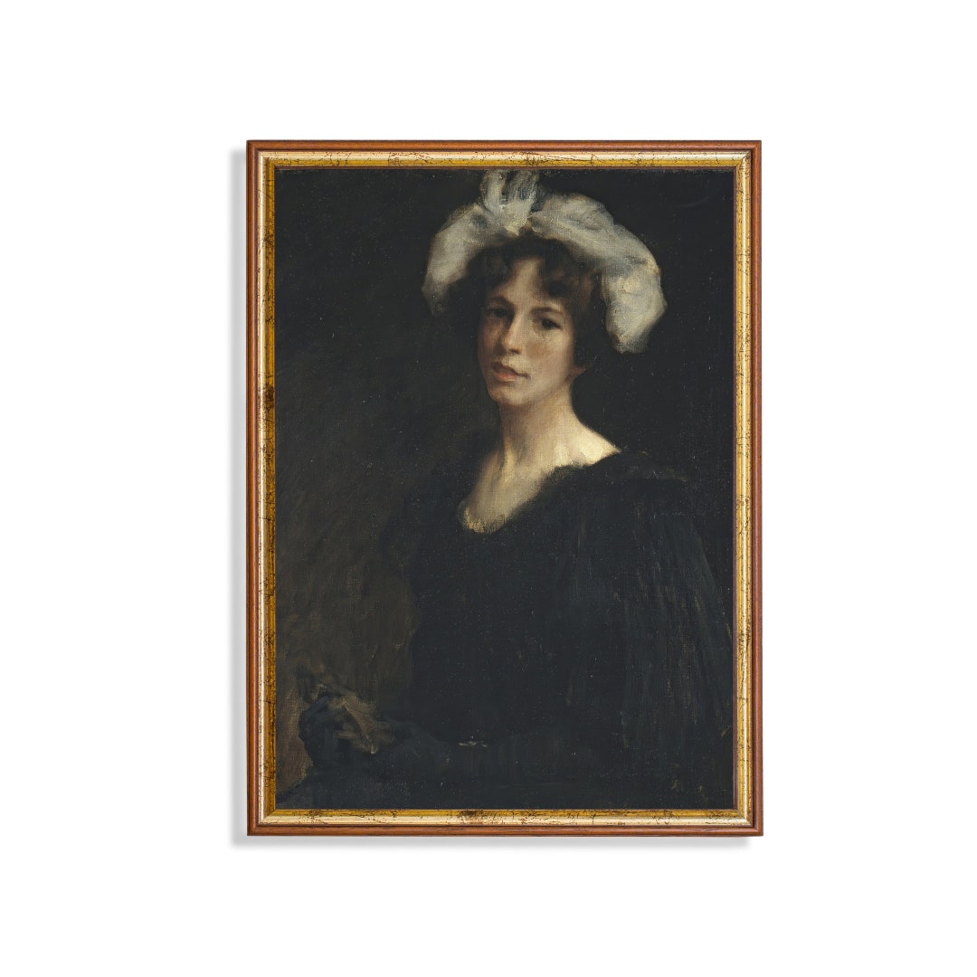 Vintage Woman Portrait Print: Moody Victorian Fine Art - Etsy