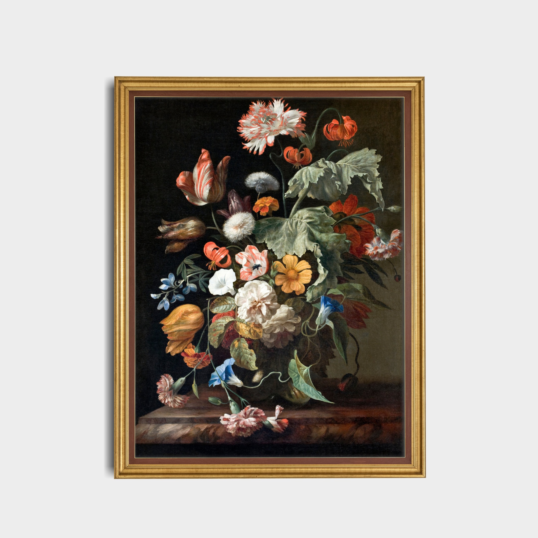 ヴィンテージ花の静物画：アンティークフラワーブーケ（デジタルダウンロード） - Etsy 日本