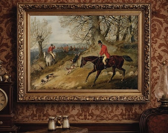 Vintage Equestrian Art Print: Antique Horse Painting, Farmhouse Decor