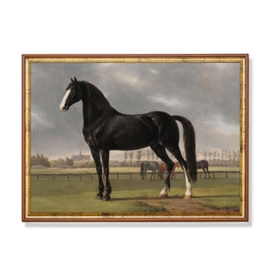 Printed and Shipped | Vintage Horse Painting | Antique Equestrian Print | Farmhouse Decor | Above Bed Art | Oil Painting | Physical Prints