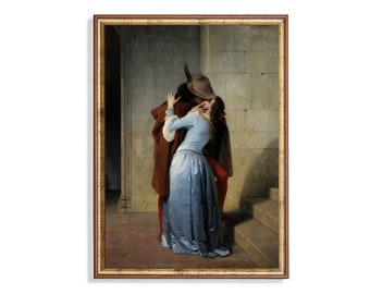 El beso de Hayez - Pintura romántica del siglo XIX (Descarga digital)