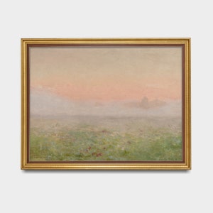 Printed and Shipped Vintage Spring Landscape Painting Print Retro Nature Wall Art Antique Countryside Scene Victorian Home Decor image 2