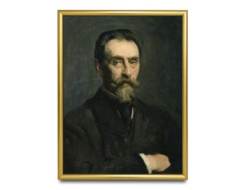Vintage Gentleman Portrait Print: 19th Century Fine Art