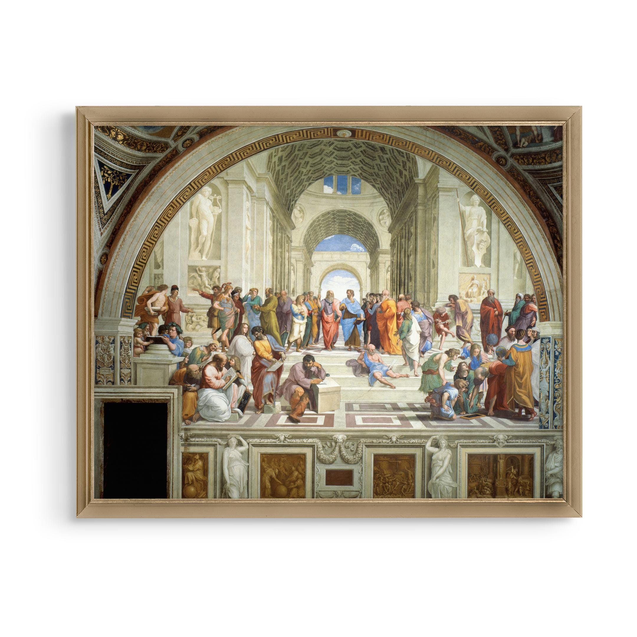アテネの学堂 アートプリント – ラファエロのルネサンス哲学絵画
