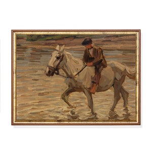 Dipinto di cavallo d&#39;epoca: stampa d&#39;arte equestre antica