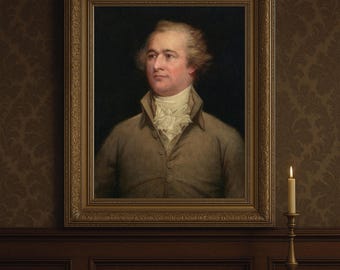 Retrato de Alexander Hamilton: Impresión artística vintage del Padre Fundador
