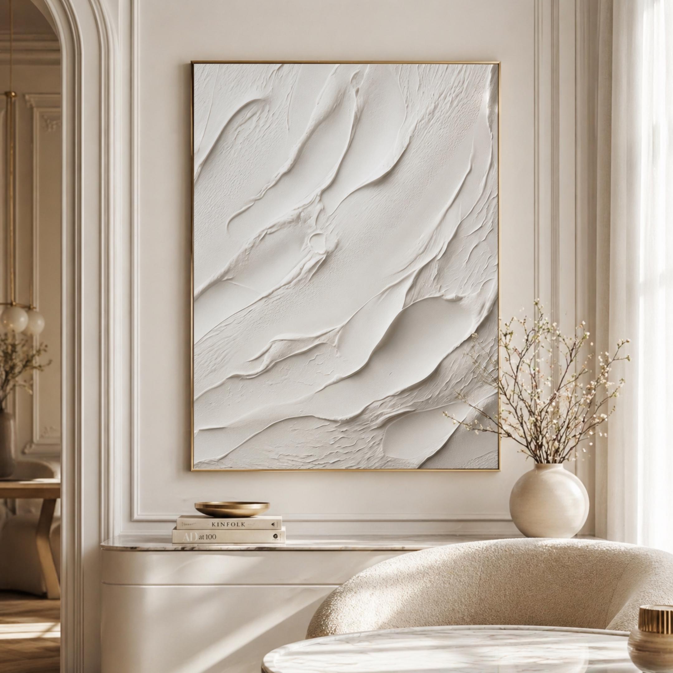 Textured Abstract Wall Art Print, Neutral Organic Plaster Style Decor ...