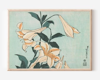 小原古邨「睡蓮に二匹の金魚」本物木版画 金魚二匹] - 東京国立近代美術館