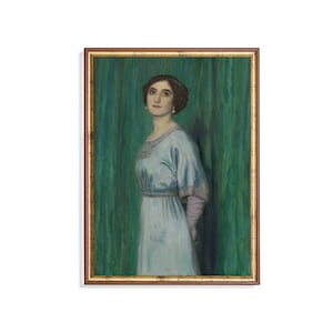 Impression envoyée par la poste | peinture de portrait vintage | Portrait de femme antique | Imprimer et expédier | Impression rustique Moody | Beaux-Arts du XVIIIe siècle