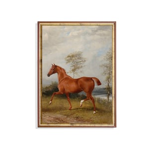 Vintage Horse Painting: Equestrian Fine Art Print