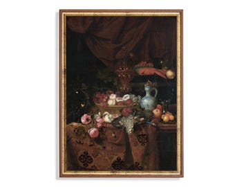 Vintage Fruit Still Life Painting: Giclée Kitchen Art Print