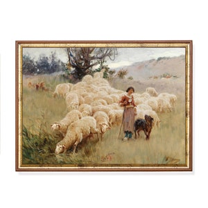 MIXED MEDIA ORIGINAL Art Painting 4x4 Canvas -Colorful Sheep