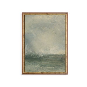 Misty Ocean Horizon Print | Vintage Seascape Wall Art | J.M.W. Turner  Watercolor | Moody Minimalist Coastal Decor | Sea Lover Gift