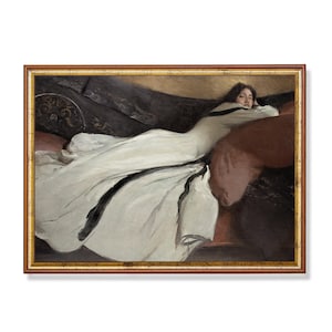 Vintage Woman Portrait Art Print: 18th Century Fine Art