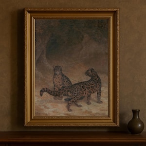 Vintage Leopard Print: Jacques-Laurent Agasse Antique Animal Art (Digital Download) image 1