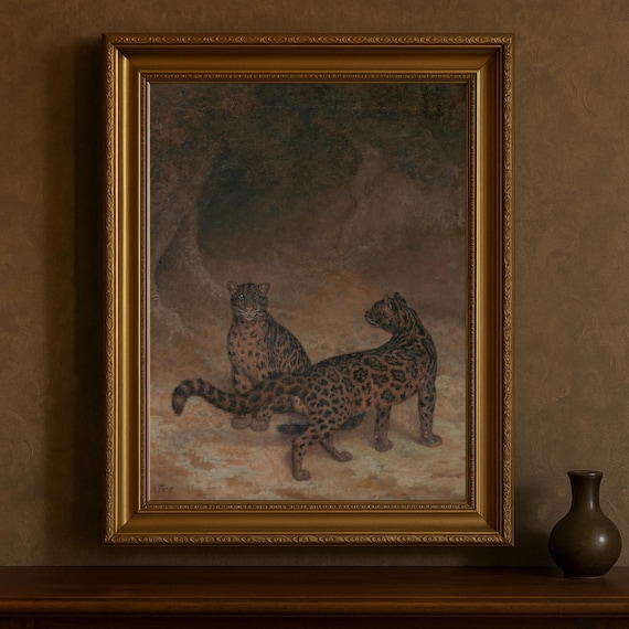 Vintage Leopard Print: Jacques-Laurent Agasse Antique Animal Art (Digital Download)