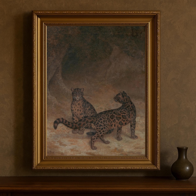 Vintage Leopard Print: Jacques-Laurent Agasse Antique Animal Art (Digital Download) image 1