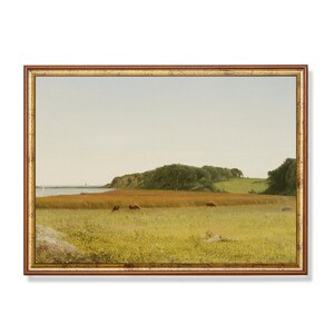Vintage Landscape Painting | Antique Country Landscape | Farmhouse Decor | Digital Download | Printable Wall Art | 19th Century Fine Print
