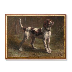 Vintage Dog Portrait Painting: Rustic Farmhouse Animal Print (Digital Download)