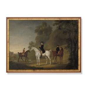 Equestrian Hunt Scene Print: 18th Century English Sporting Art (Digital Download)