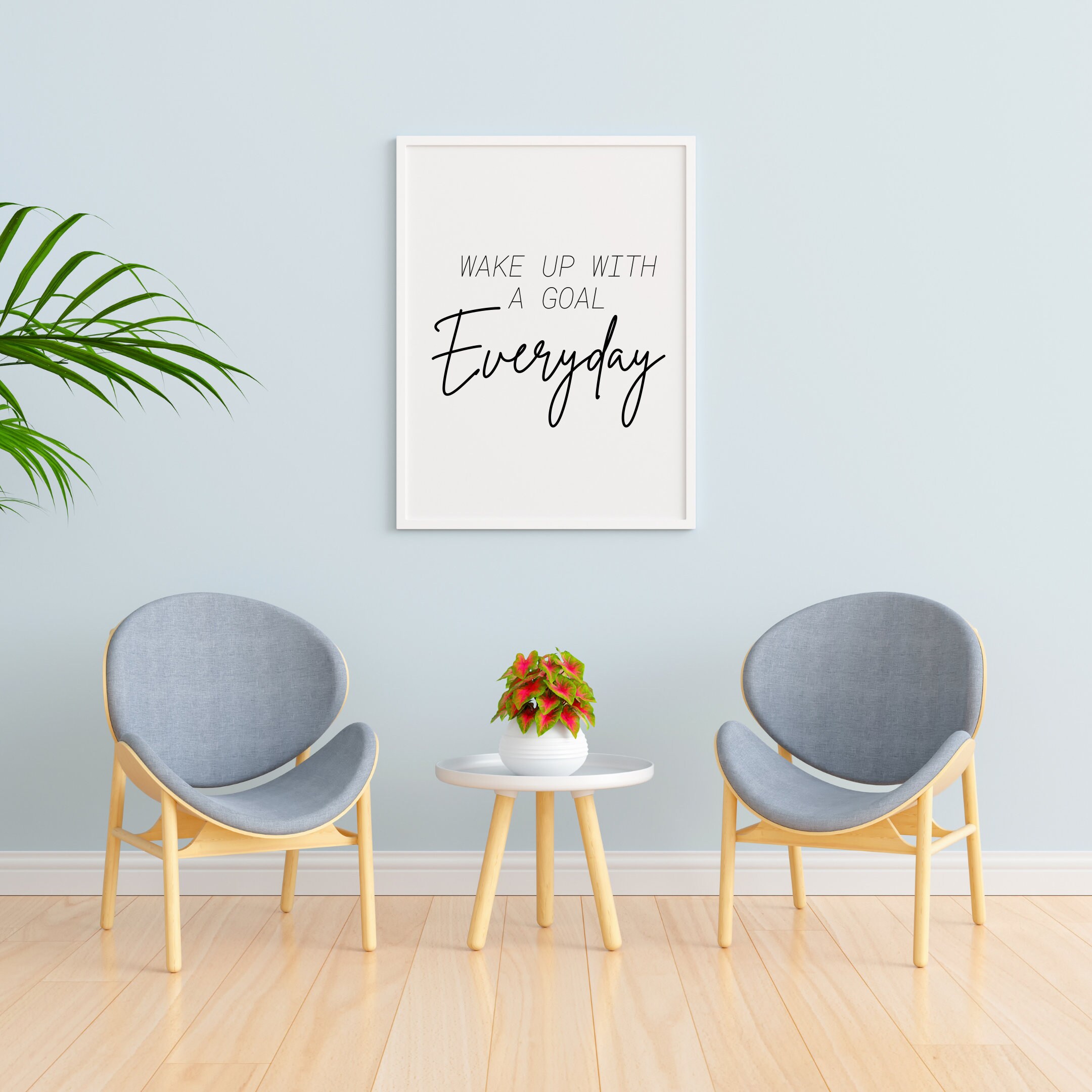 Inspirational Quotes Typography Print Quote Wall Art Black and | Etsy