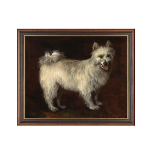 Vintage Dog Portrait: Moody Rustic Fine Art Print