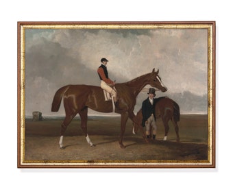 Pintura de caballo vintage: Impresión de arte ecuestre antiguo